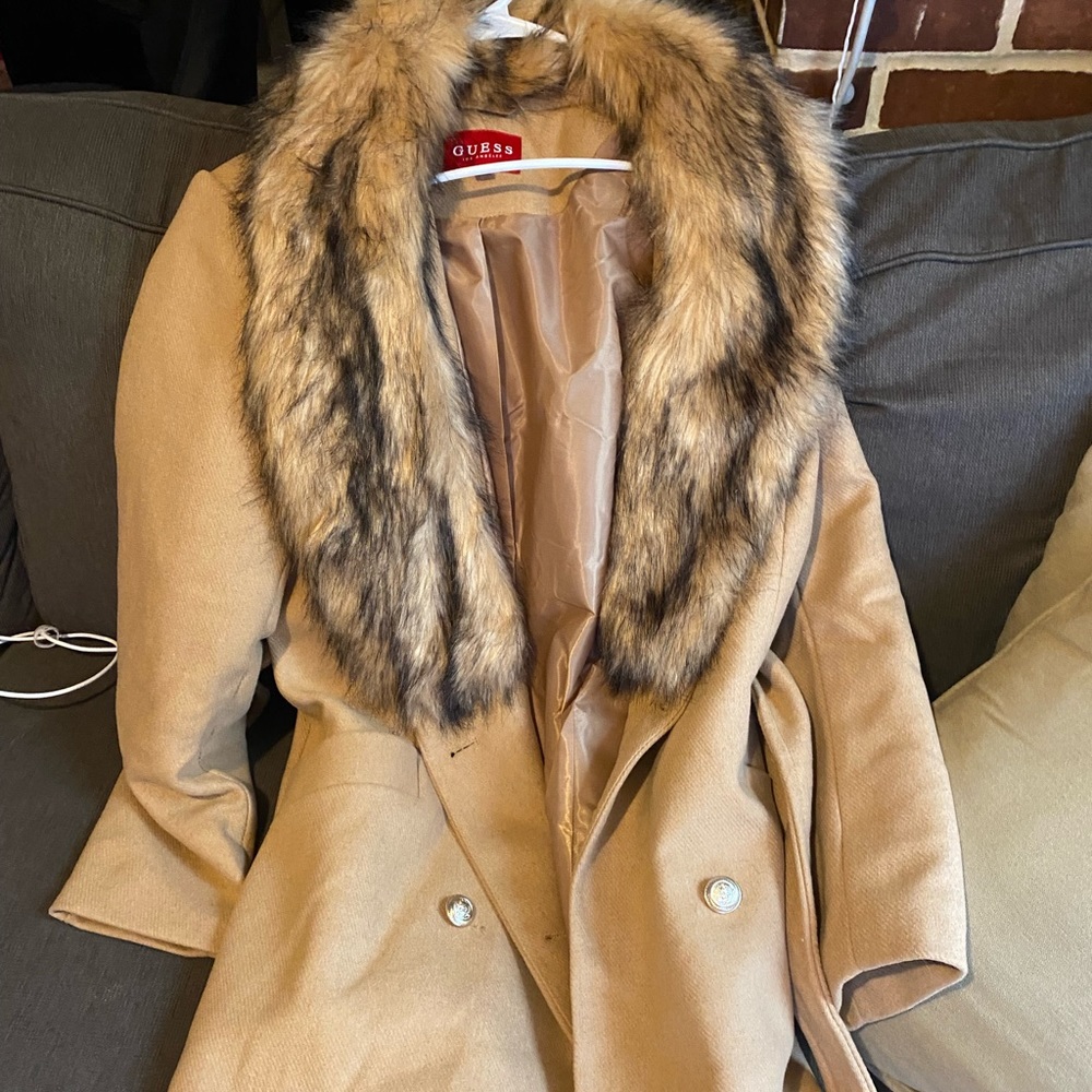 Guess Caia faux fur coat XL